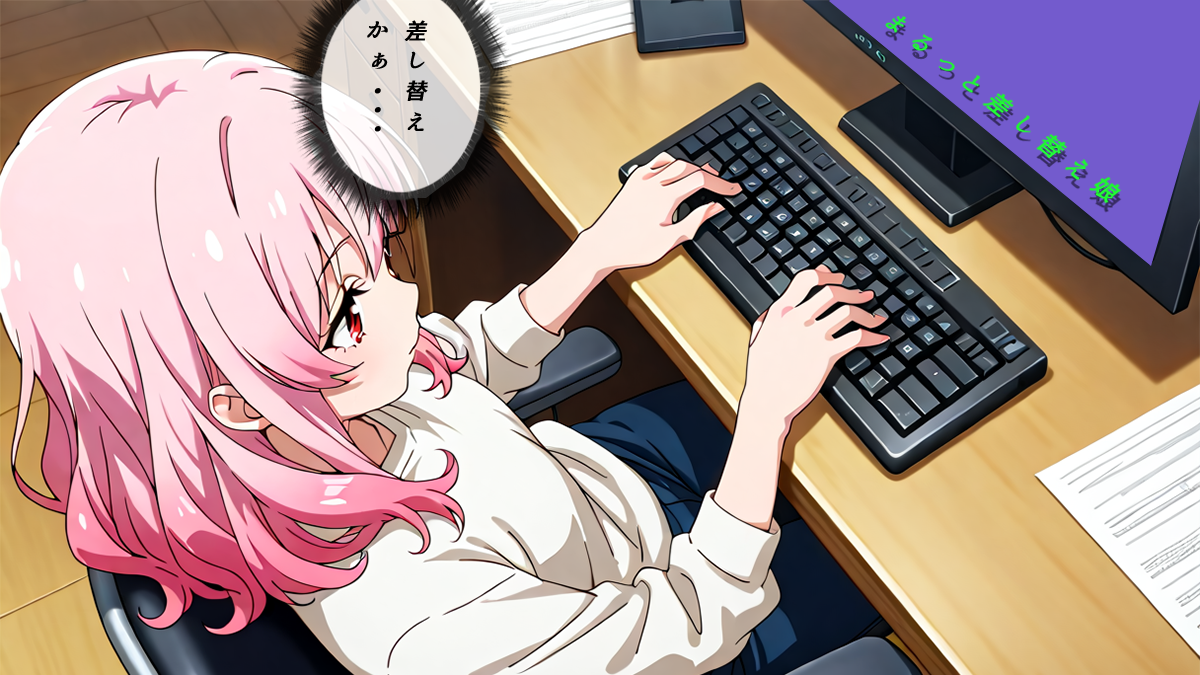 データの名前とタイトルを素早く差し替え