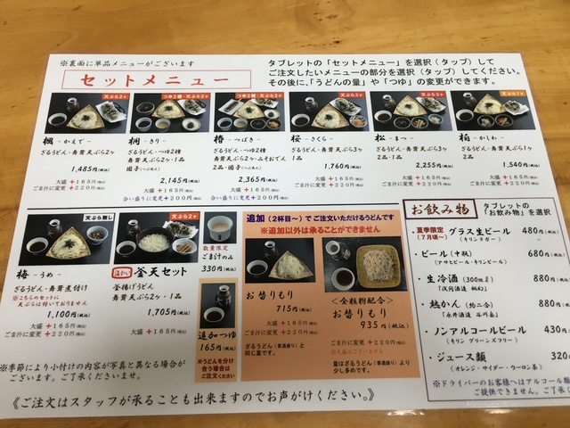 大澤屋第一店舗店 本店 のメニュー