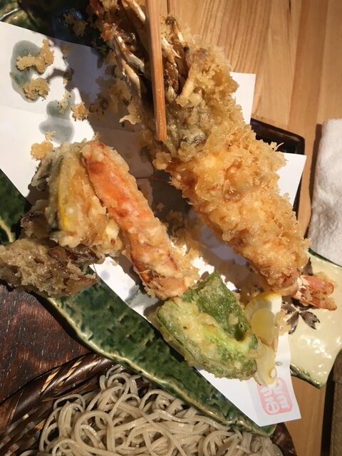 足利市の蕎麦切り稲おかの天ぷら